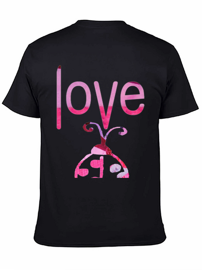 Love Ladybug Graphic Tee - Black Cotton T-Shirt