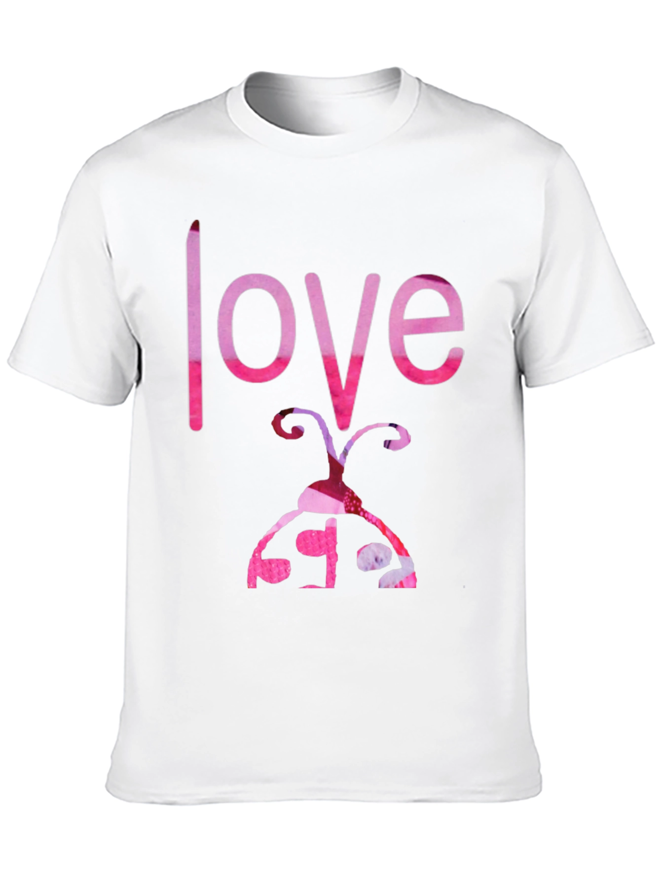 Love Ladybug Graphic Tee - Black Cotton T-Shirt