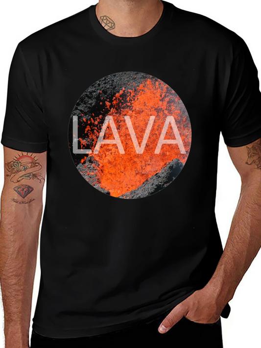 Lava Graphic Print Black T-Shirt