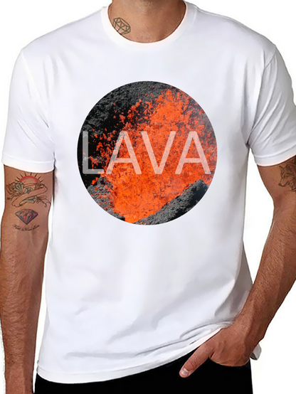 Lava Graphic Print Black T-Shirt