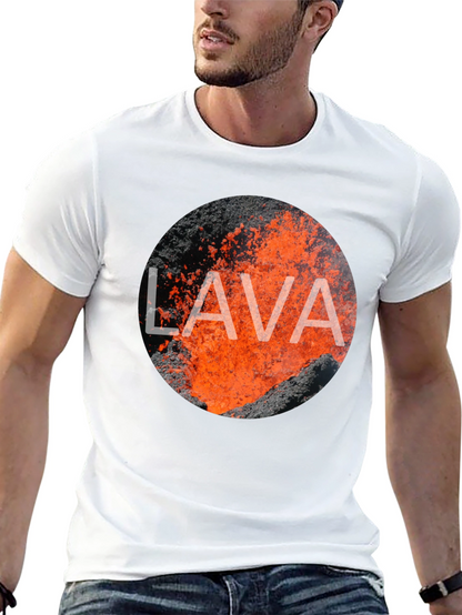 Lava Graphic Print Black T-Shirt