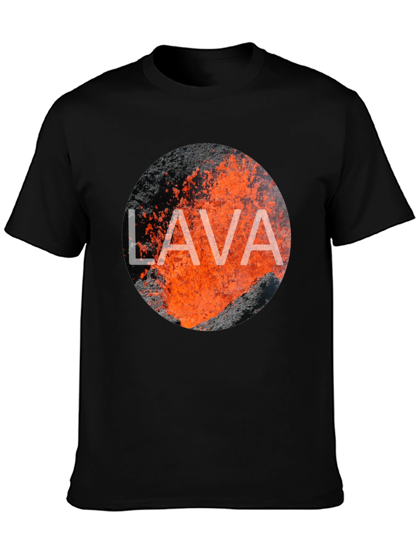 Lava Graphic Print Black T-Shirt