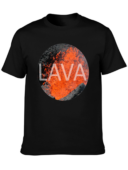 Lava Graphic Print Black T-Shirt