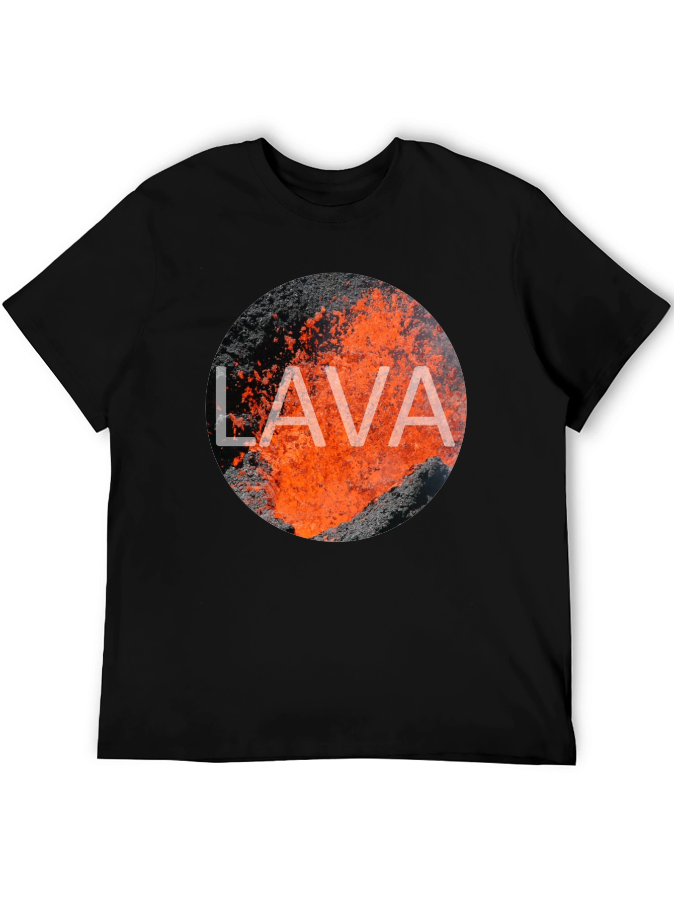 Lava Graphic Print Black T-Shirt