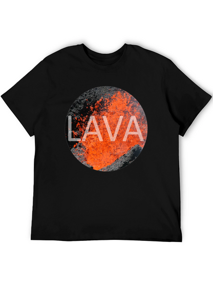 Lava Graphic Print Black T-Shirt