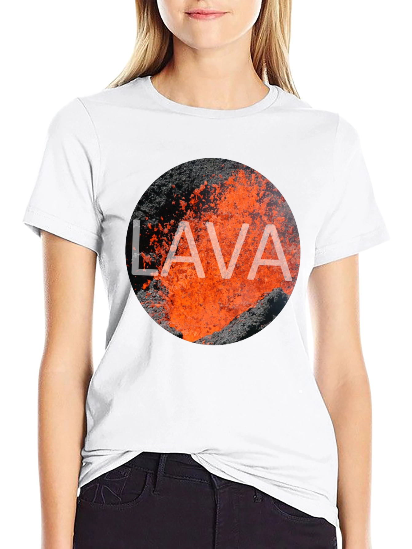 Lava Graphic Print Black T-Shirt