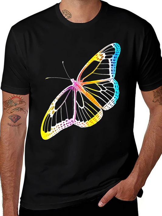 Butterfly Graphic Tee - Mens Black T-Shirt
