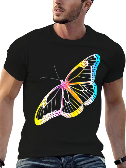 Butterfly Graphic Tee - Mens Black T-Shirt