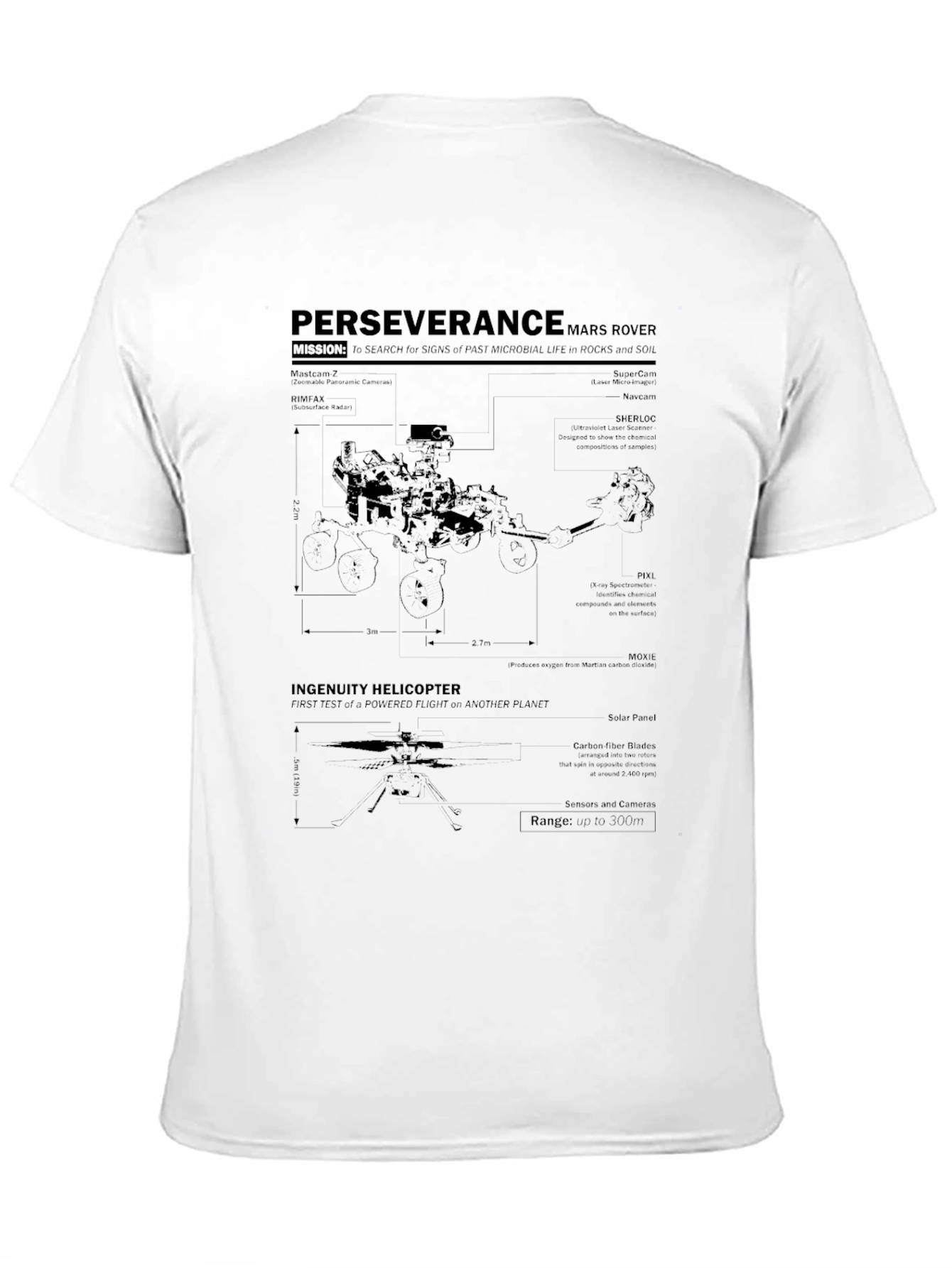 Perseverance Mars Rover Graphic T-Shirt