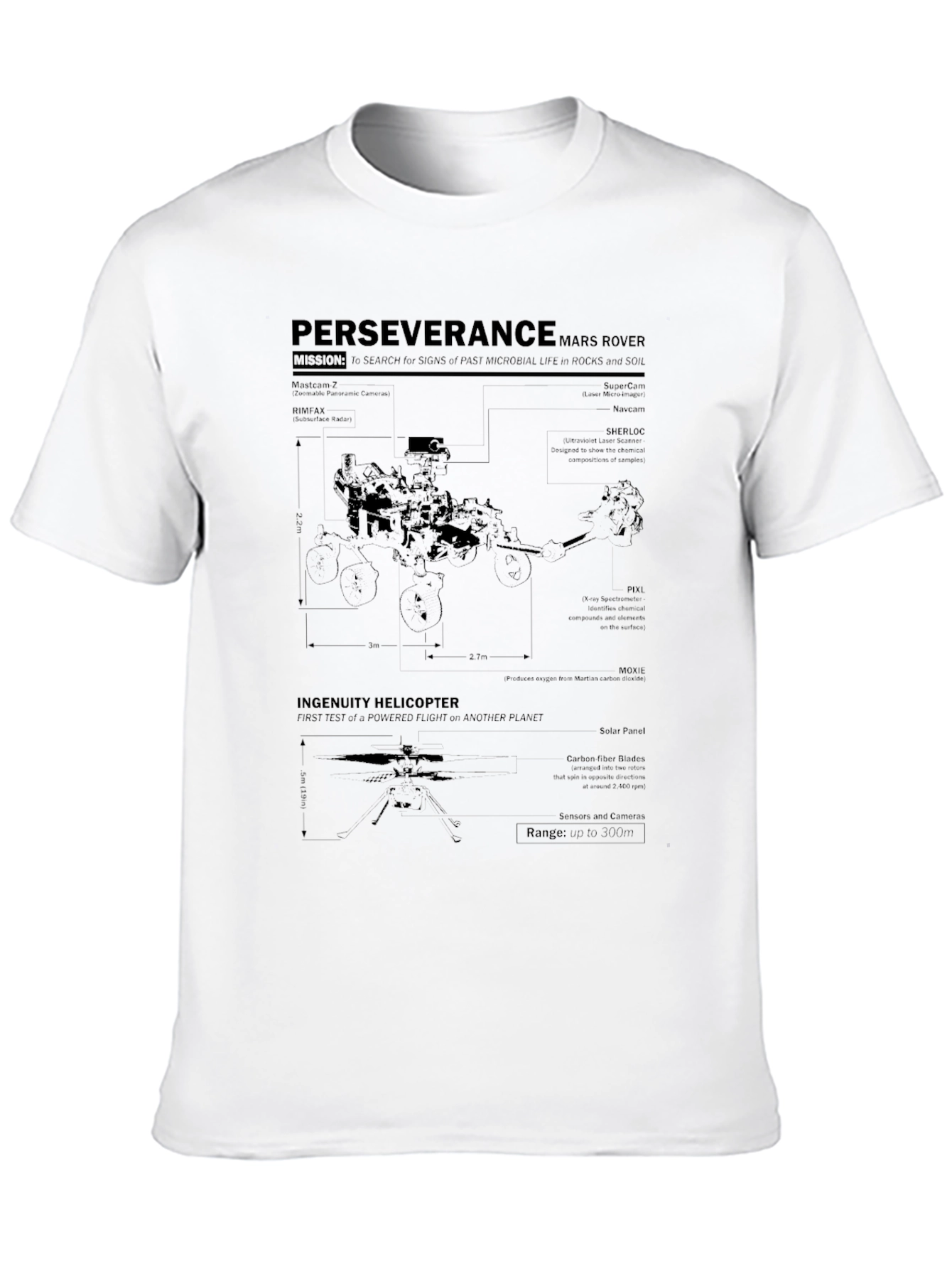 Perseverance Mars Rover Graphic T-Shirt