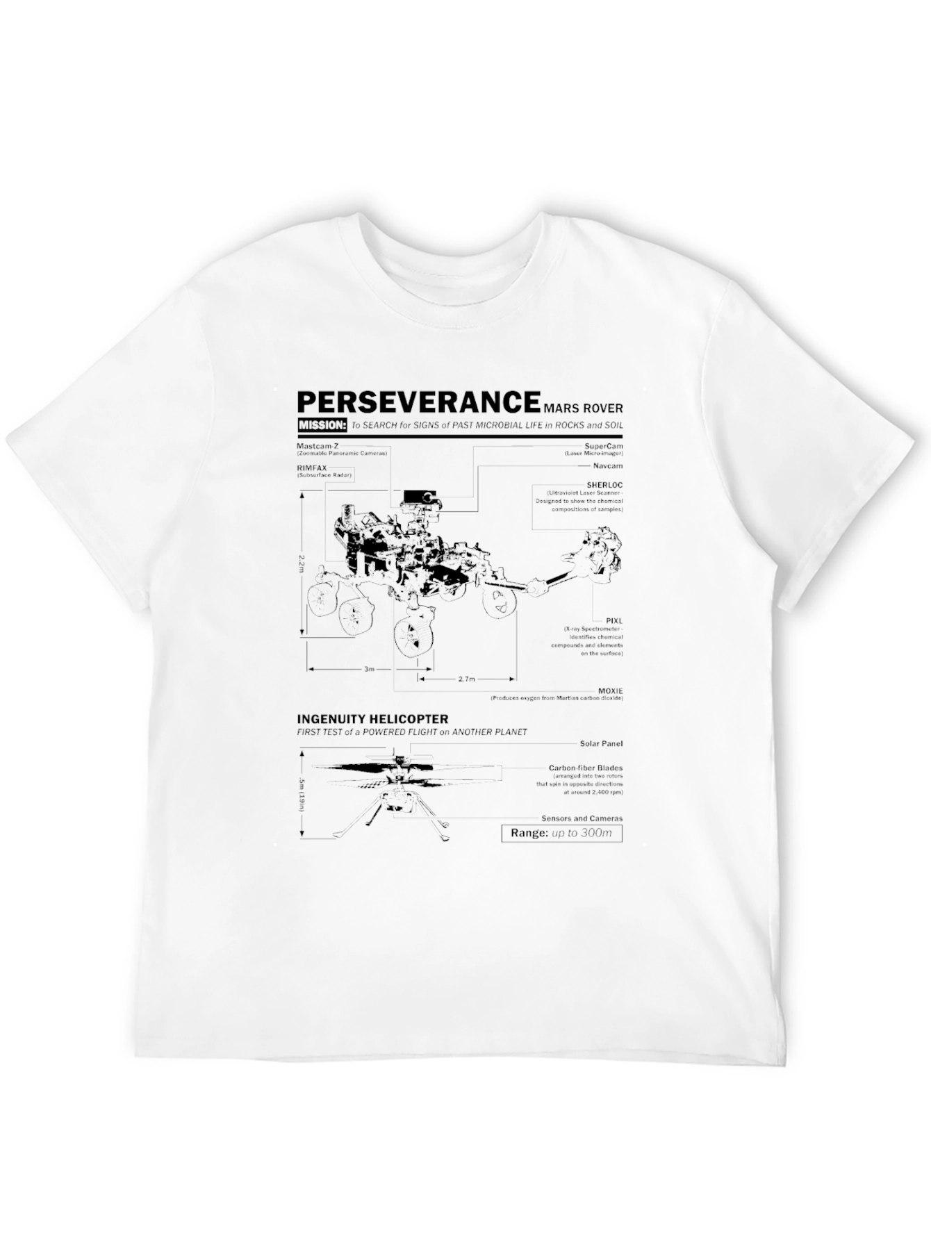 Perseverance Mars Rover Graphic T-Shirt
