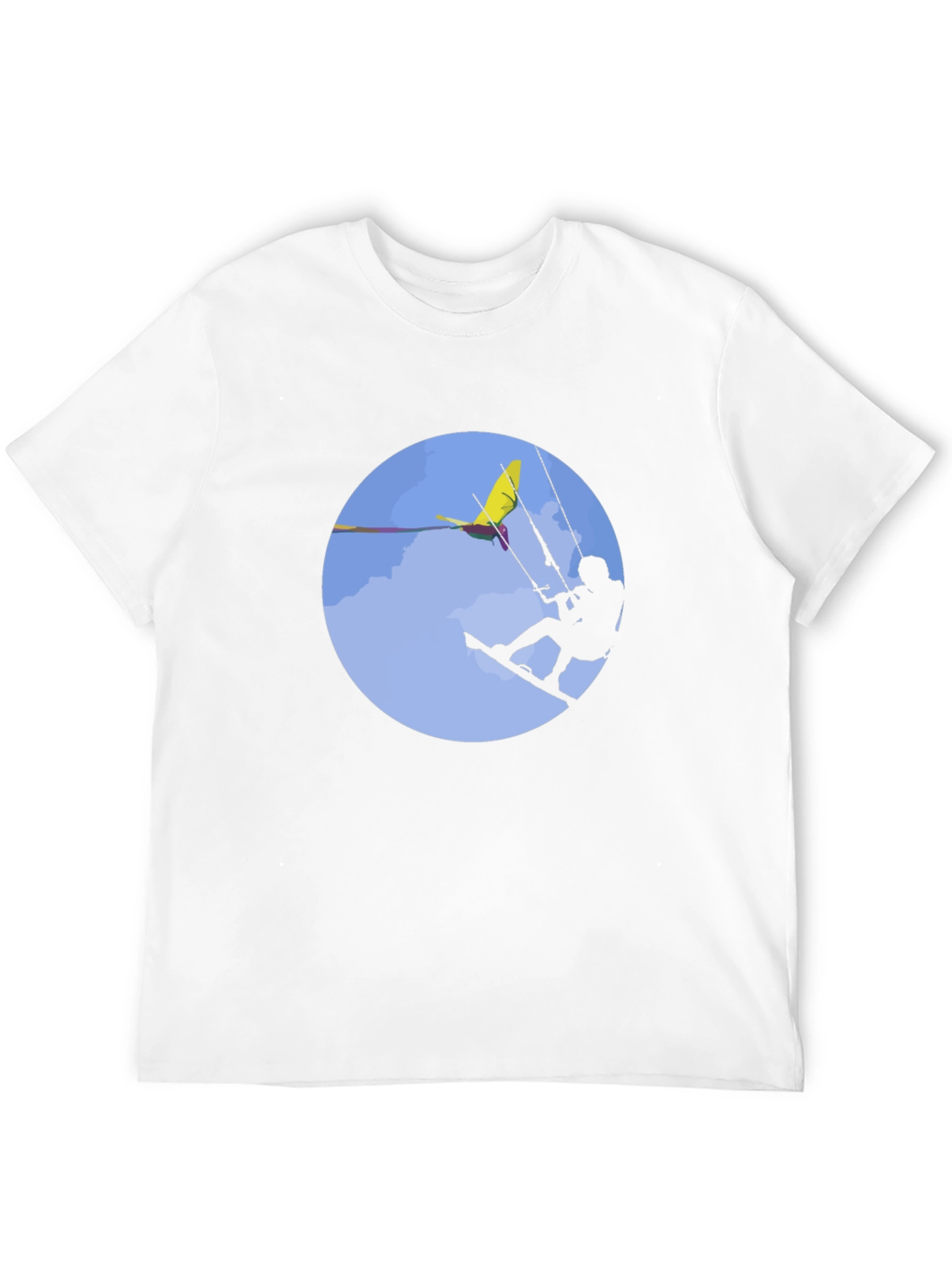 Kitesurfing Graphic Tee - Black Cotton T-Shirt