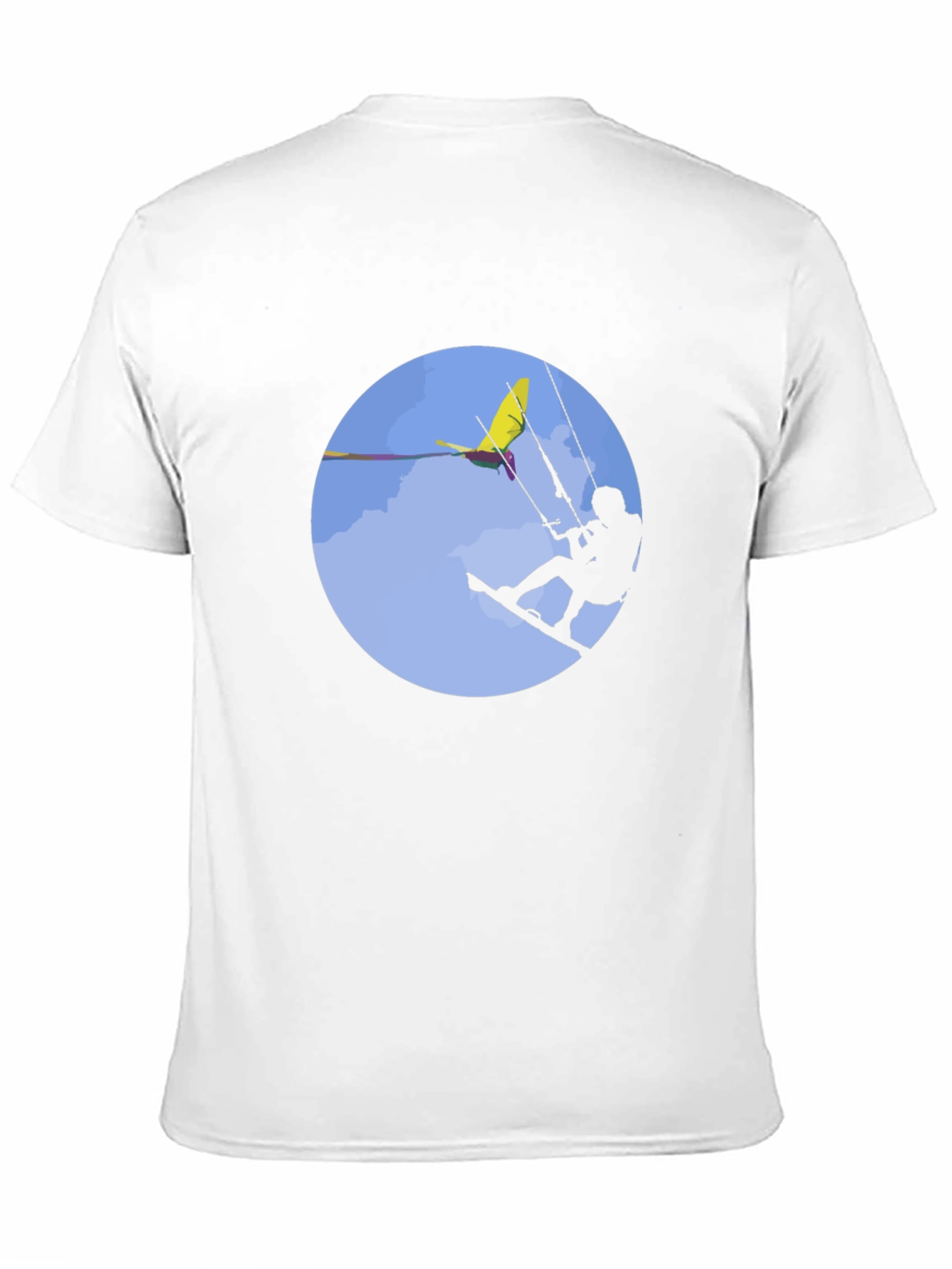 Kitesurfing Graphic Tee - Black Cotton T-Shirt