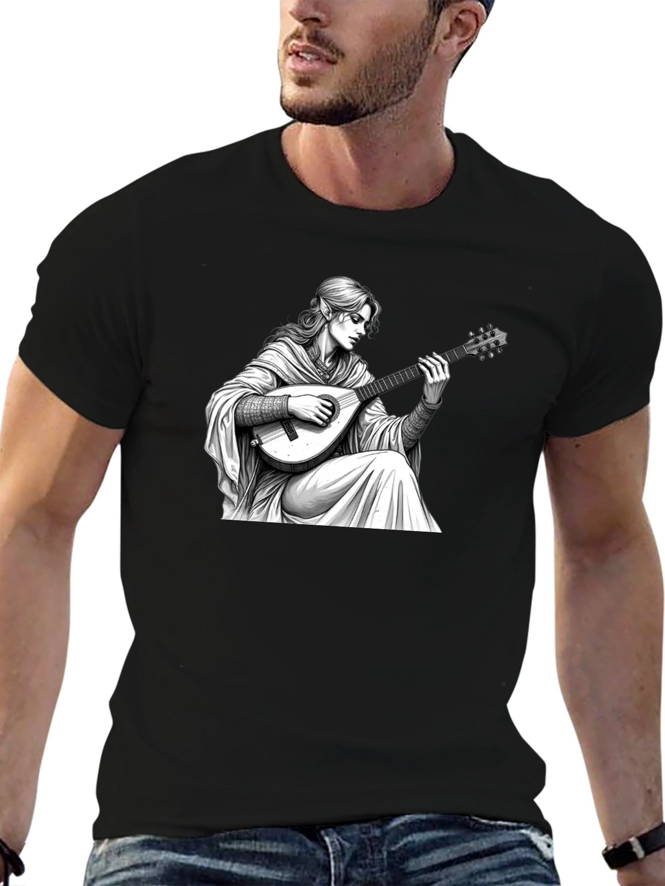 Bard Graphic Tee - Fantasy Musician T-Shirt