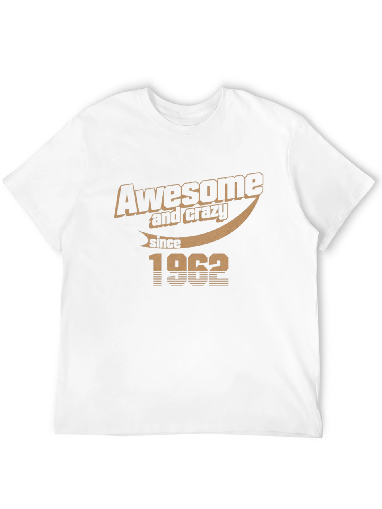 Awesome & Crazy Since 1962 Black Graphic T-Shirt