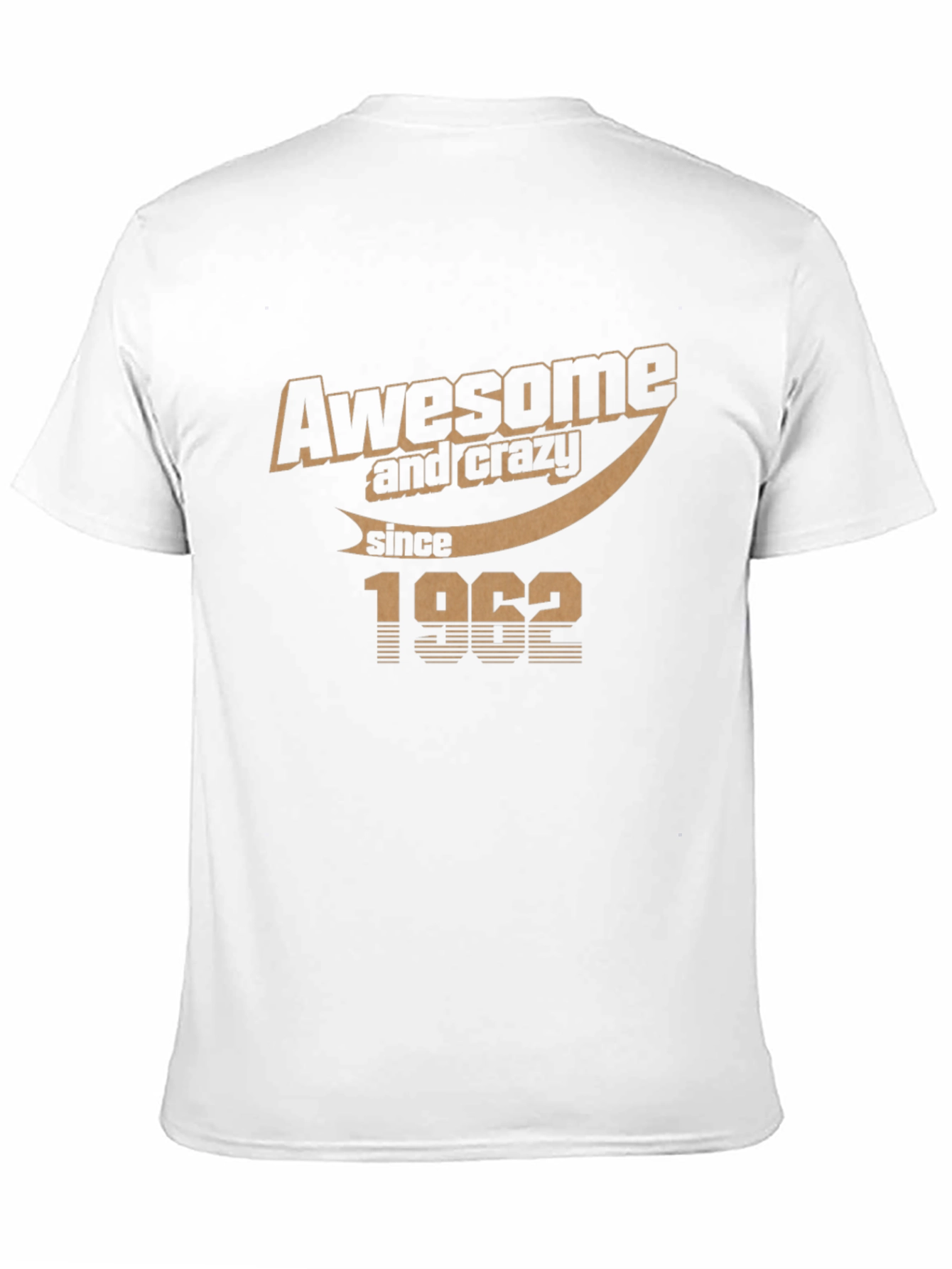 Awesome & Crazy Since 1962 Black Graphic T-Shirt