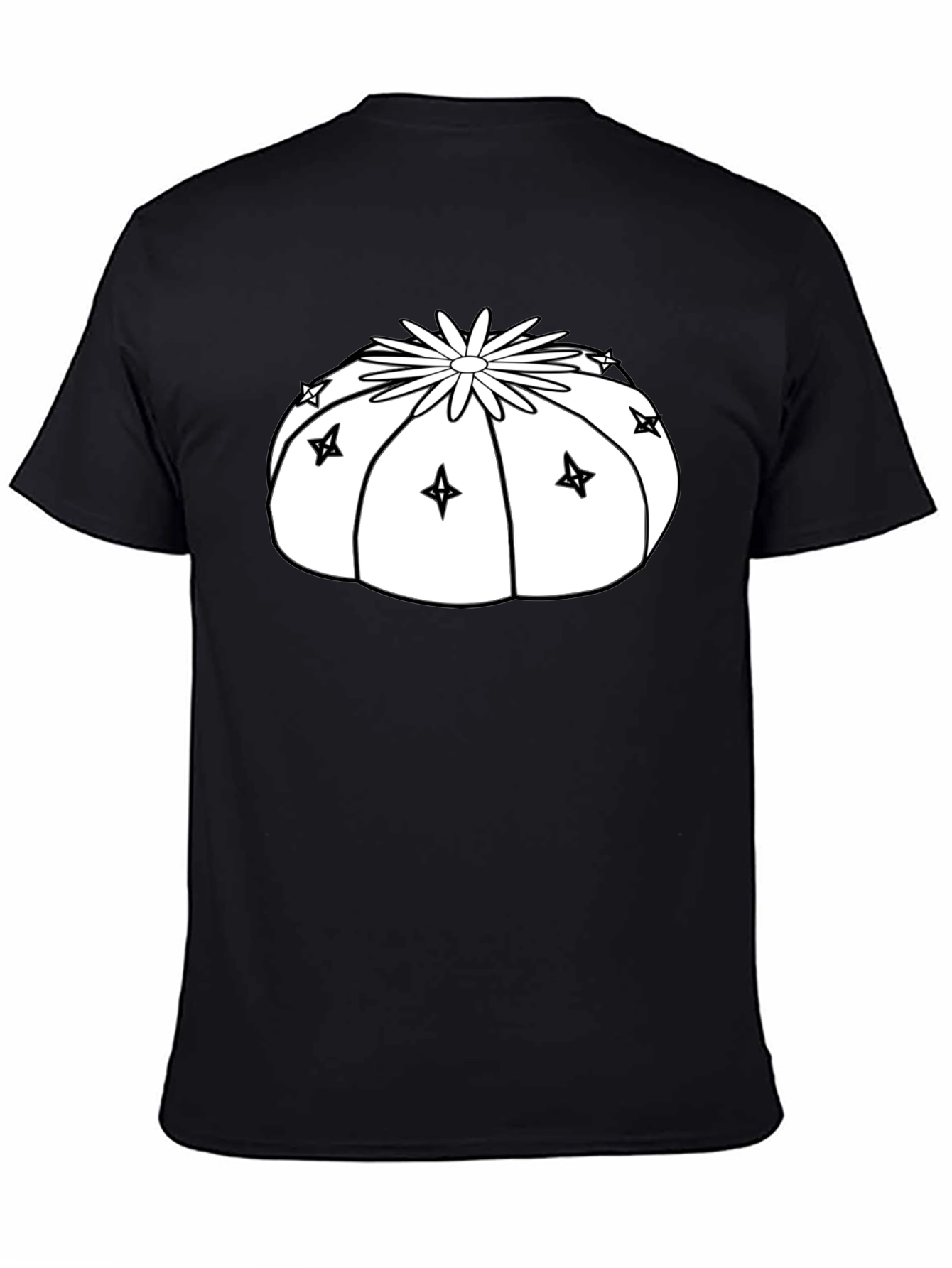 Cactus Starburst Graphic T-Shirt - Black