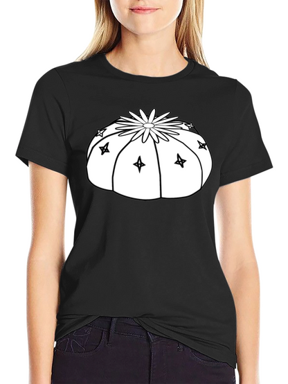 Cactus Starburst Graphic T-Shirt - Black