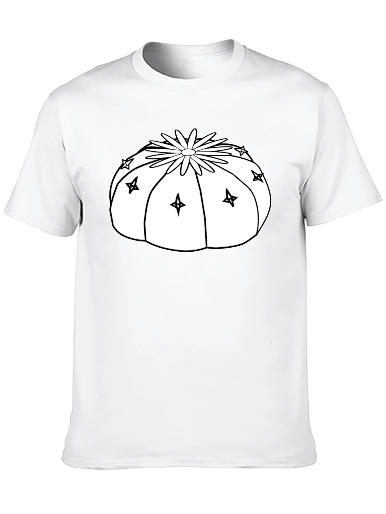 Cactus Starburst Graphic T-Shirt - Black
