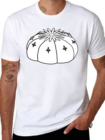 Cactus Starburst Graphic T-Shirt - Black