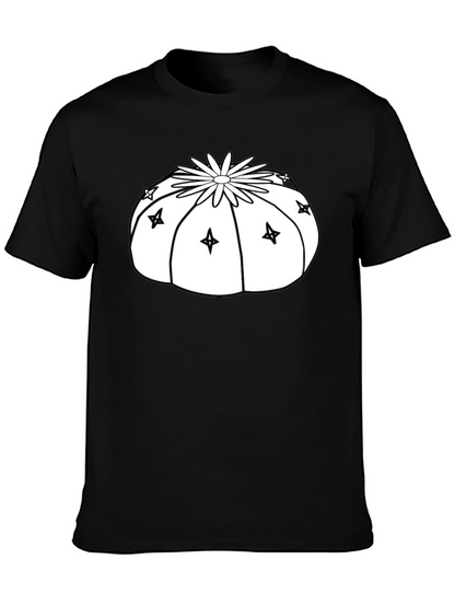 Cactus Starburst Graphic T-Shirt - Black