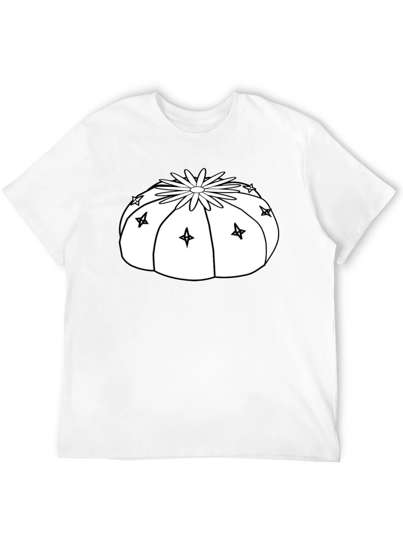 Cactus Starburst Graphic T-Shirt - Black