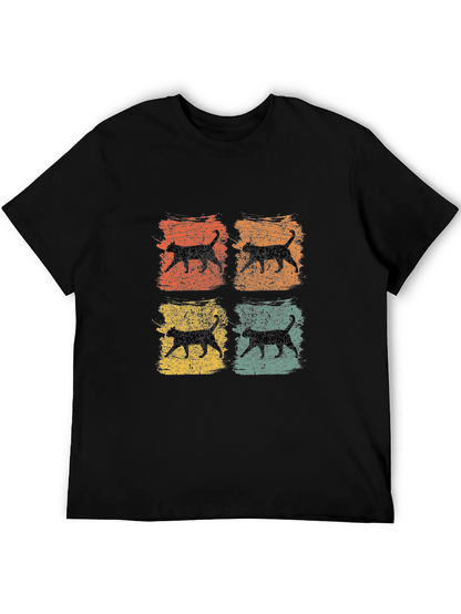 Retro Cat Silhouette T-Shirt