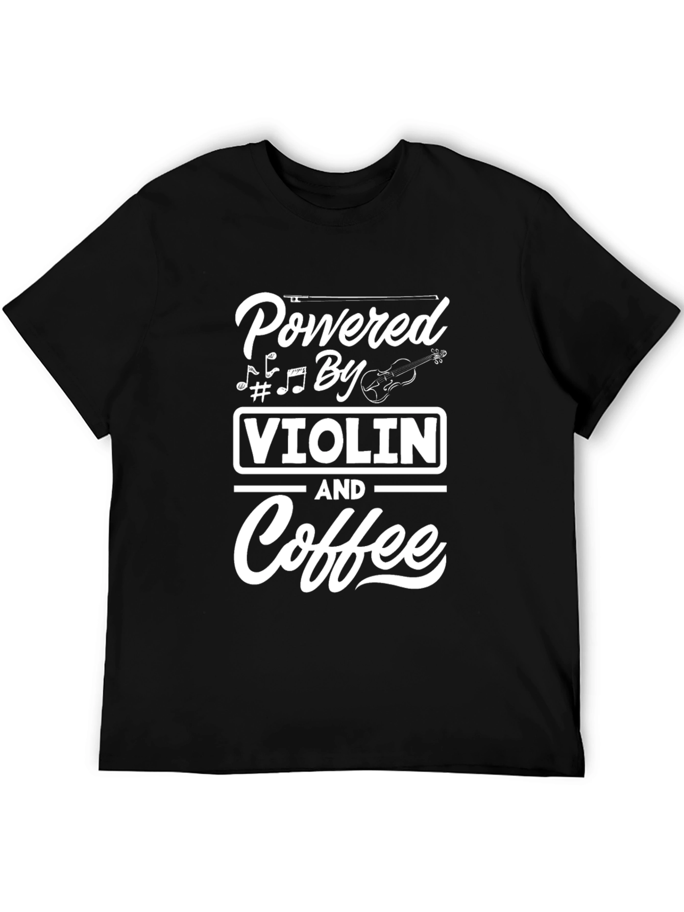 Powered By Violin and Coffee Graphic Tee