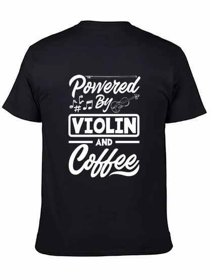 Powered By Violin and Coffee Graphic Tee