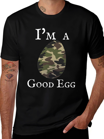 Im a Good Egg Camo Humor T-Shirt
