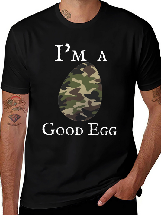 Im a Good Egg Camo Humor T-Shirt