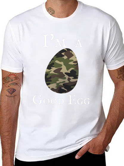 Im a Good Egg Camo Humor T-Shirt