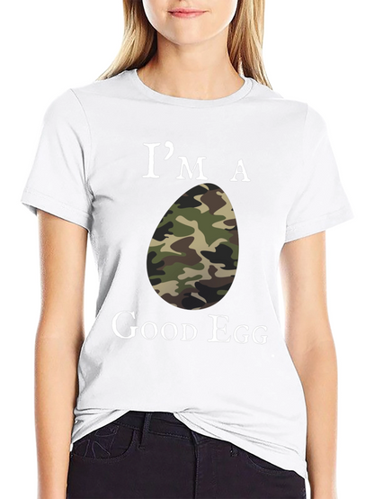 Im a Good Egg Camo Humor T-Shirt
