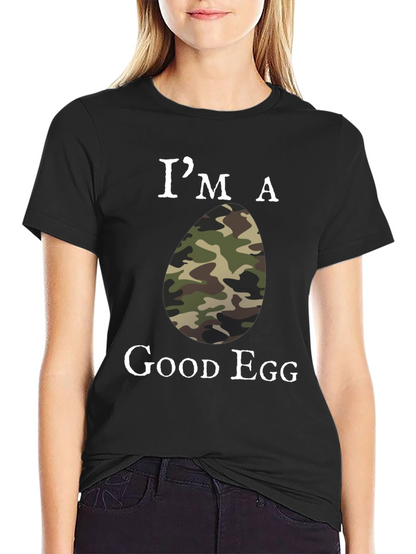 Im a Good Egg Camo Humor T-Shirt