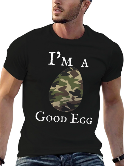 Im a Good Egg Camo Humor T-Shirt