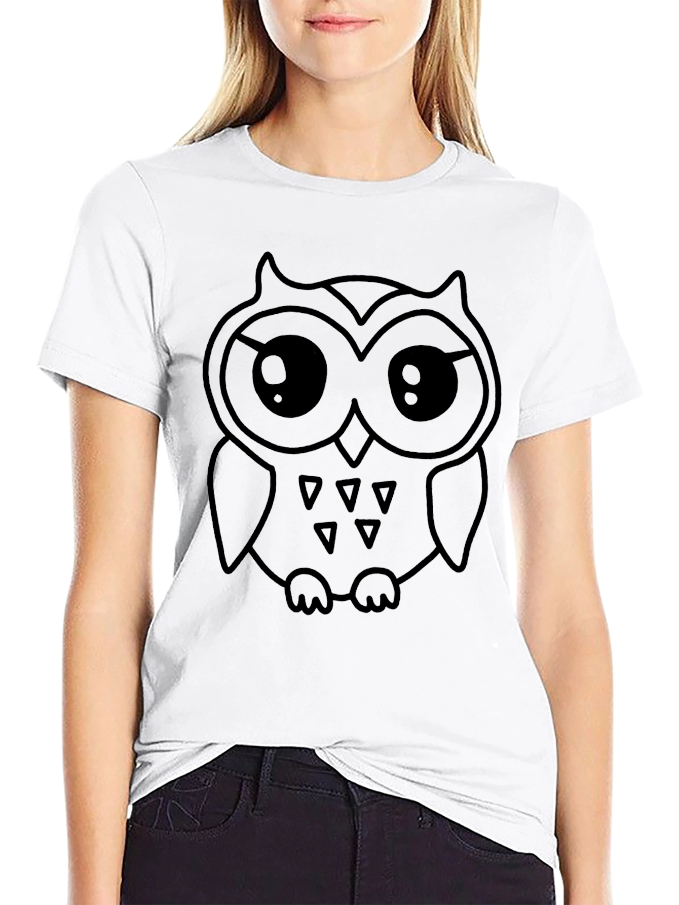 Black Owl Graphic Tee - Casual Style