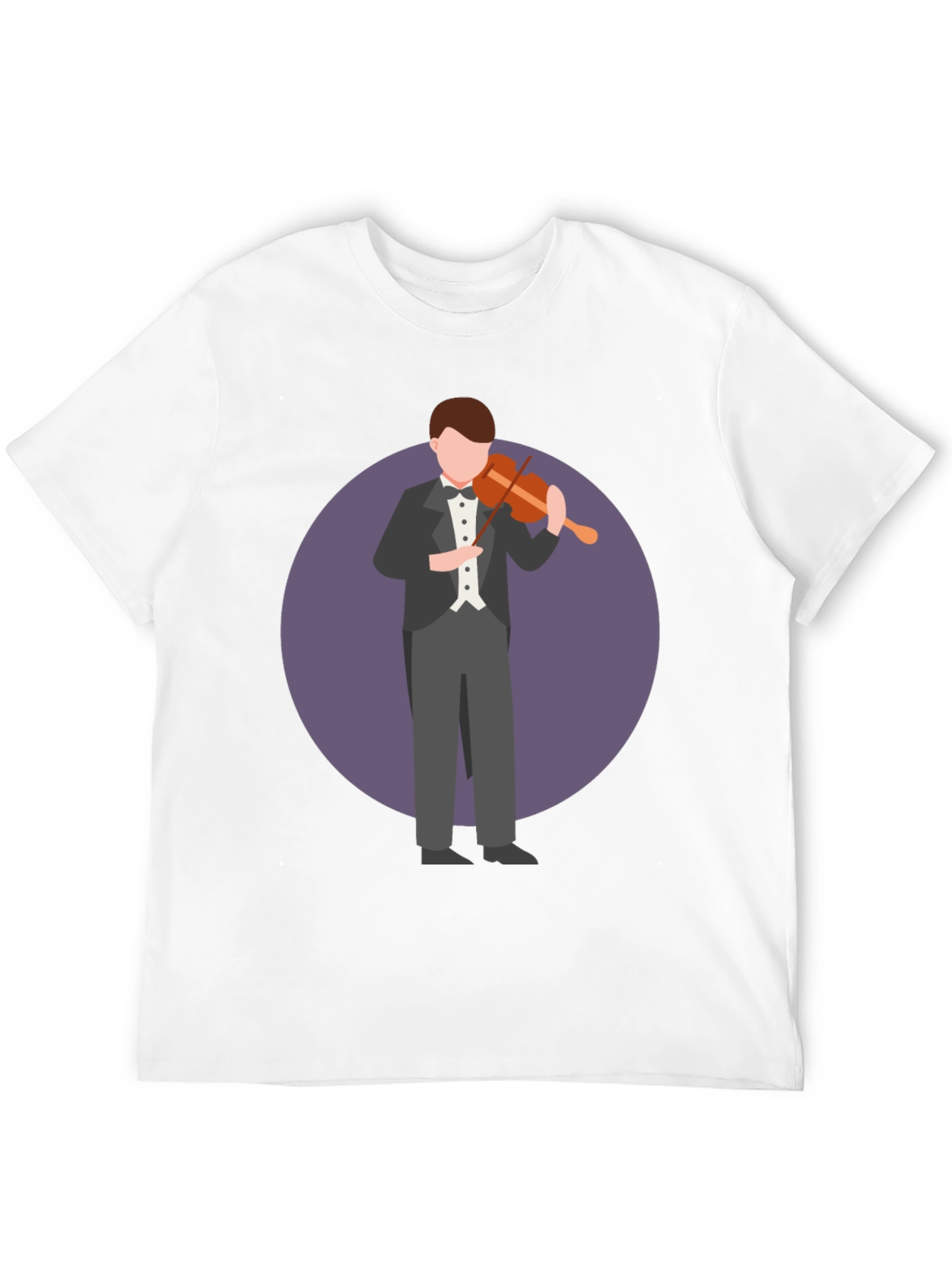 Violinist Graphic T-Shirt - Black Casual Tee