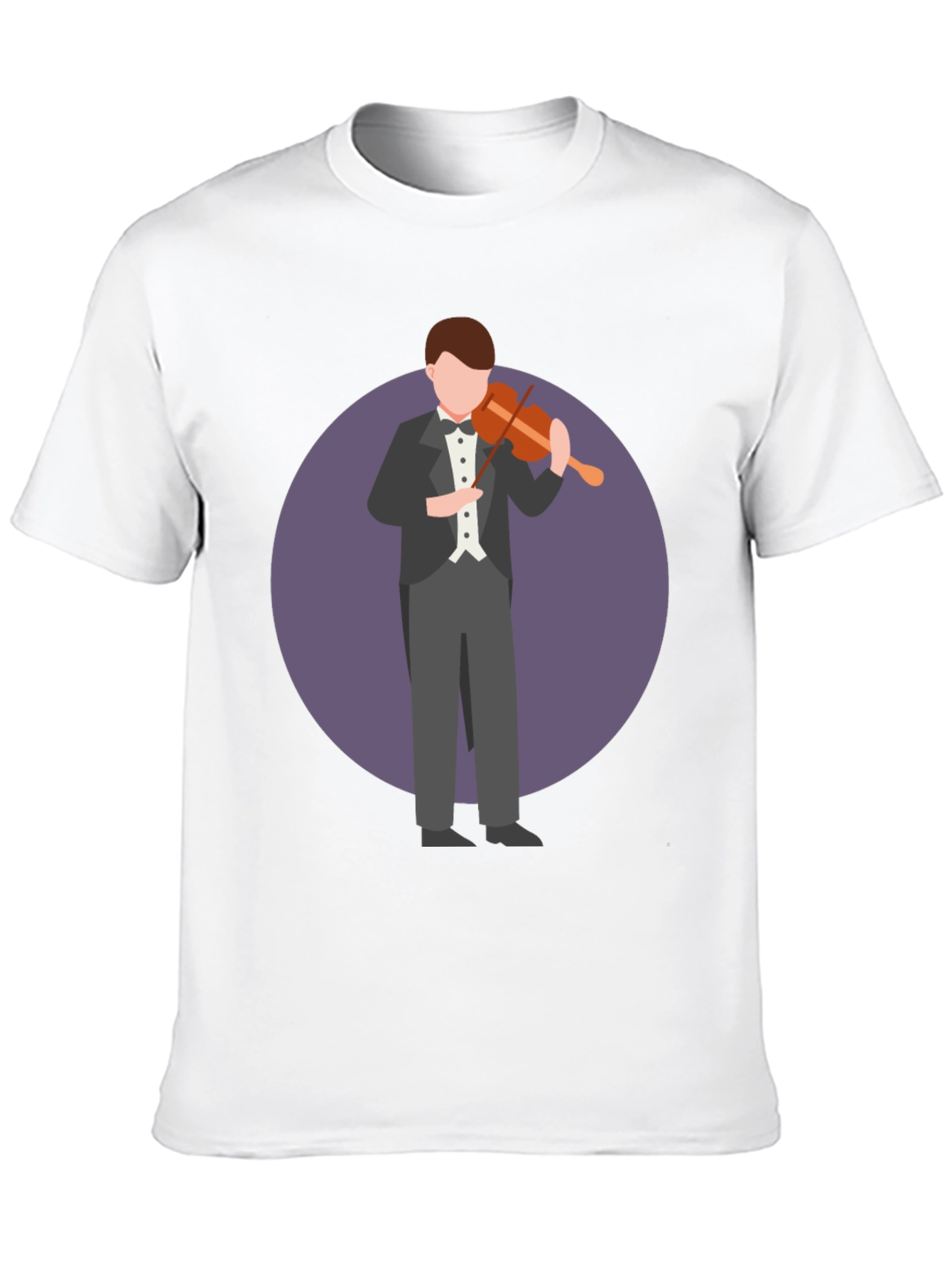 Violinist Graphic T-Shirt - Black Casual Tee