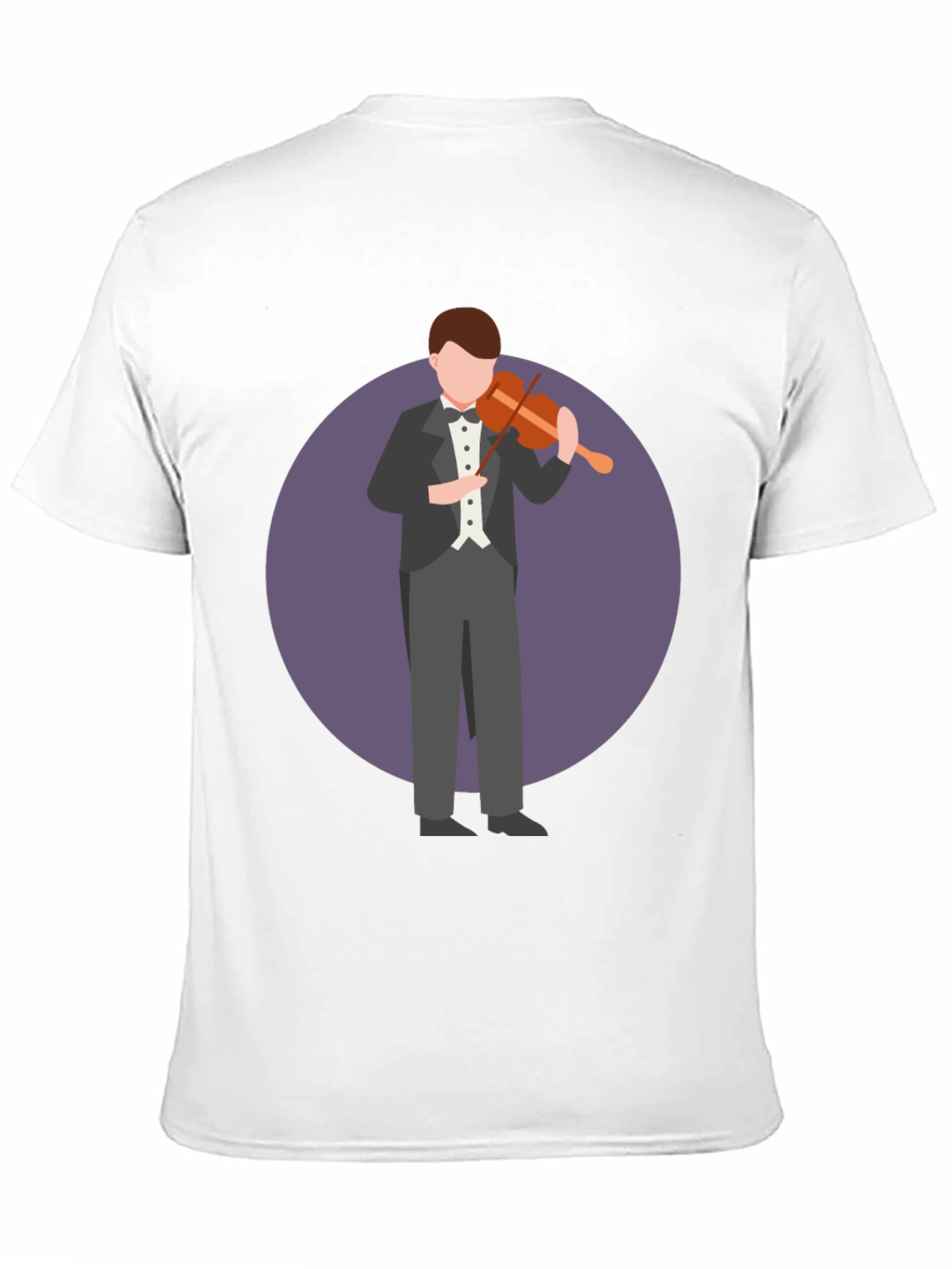 Violinist Graphic T-Shirt - Black Casual Tee