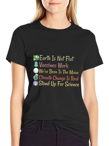 Science Matters T-Shirt: Earth Vaccines Moon Climate