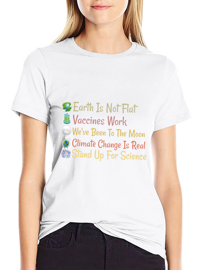 Science Matters T-Shirt: Earth Vaccines Moon Climate