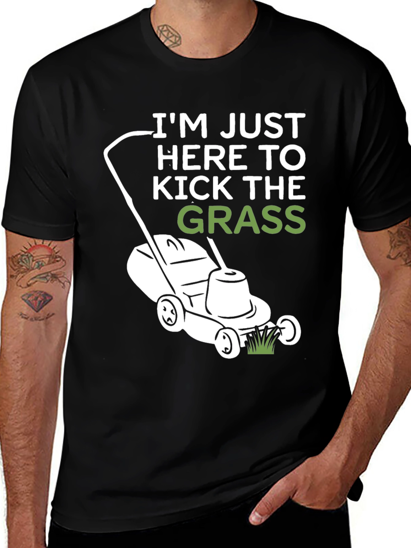 Kick the Grass T-Shirt - Black Cotton Tee