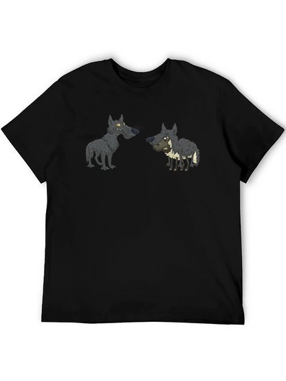 Cartoon Wolf Pack T-Shirt - Black