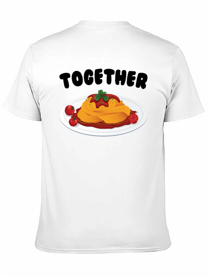 Together Spaghetti Graphic T-Shirt - Fun Foodie Tee