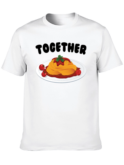 Together Spaghetti Graphic T-Shirt - Fun Foodie Tee