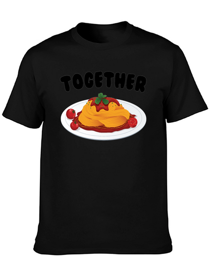 Together Spaghetti Graphic T-Shirt - Fun Foodie Tee