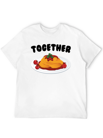 Together Spaghetti Graphic T-Shirt - Fun Foodie Tee