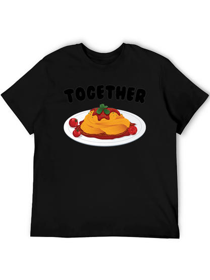 Together Spaghetti Graphic T-Shirt - Fun Foodie Tee