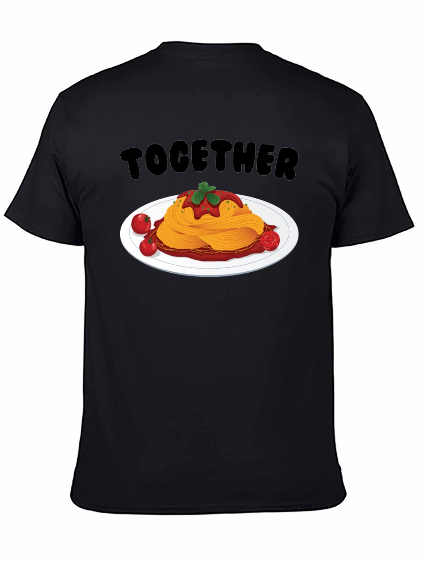 Together Spaghetti Graphic T-Shirt - Fun Foodie Tee
