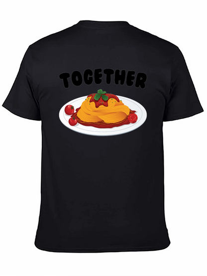 Together Spaghetti Graphic T-Shirt - Fun Foodie Tee